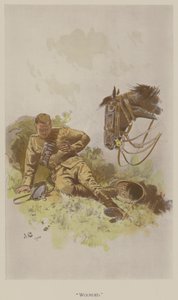 Såret (farge litho) av John (after) Charlton
