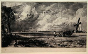 Spring, gravert av David Lucas (1802-81), ca. 1829 (mezzotint og svart karbonblekk på papir) av John (after) Constable