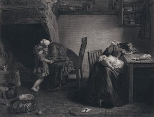 Illustrasjon for The Soldier's Return av Robert Burns (gravering)