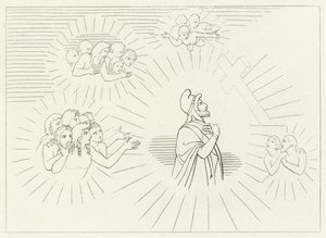 Heavenly Splendours, Paradise, Canto 20 (gravering) av John (after) Flaxman