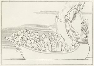 The Benediction, Purgatory, Canto 2 (gravering) av John (after) Flaxman