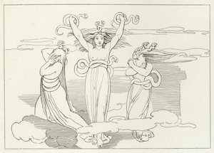 The Furies, Inferno, Canto 9 (gravering) av John (after) Flaxman