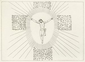 The Glorious Cross, Paradise, Canto 14 (gravering) av John (after) Flaxman