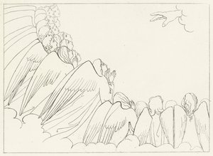 Hierarkiene, Paradise, Canto 29 (gravering) av John (after) Flaxman