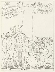 The Intemperate, Purgatory, Canto 24 (gravering) av John (after) Flaxman