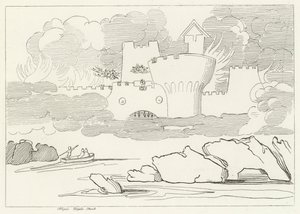 The Pool of Envy, Inferno, Canto 8 (gravering) av John (after) Flaxman