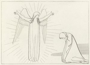 The Salutation, Purgatory, Canto 10 (gravering) av John (after) Flaxman
