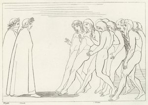 Skjærsildens vestibyle, Skjærsilden, Canto 3 (gravering) av John (after) Flaxman