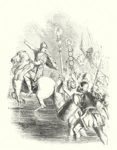 Cæsar krysser Rubicon (gravering)