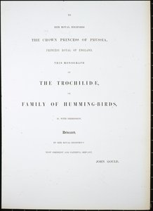Frontispice (håndfarget litho) av John (after) Gould