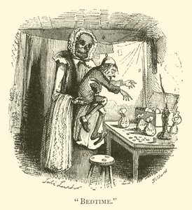 Sengetid (gravering) av John (after) Leech