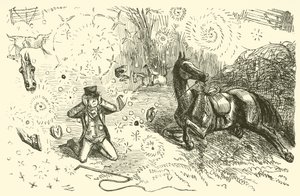 Fall under jakt (gravering) av John (after) Leech