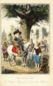 Kong Charles II gjemmer opp et eiketre i Boscobel Wood, etter slaget ved Worcester