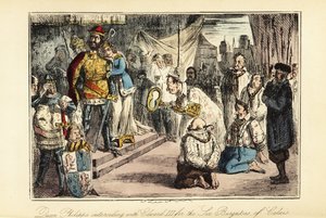 Kong Edward III av England etter beleiringen av Calais i 1347 av John (after) Leech