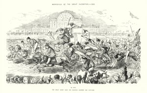 Minnesmerker fra den store utstillingen 1851, Det store derbyløpet for atten hundre og femti-en (gravering) av John (after) Leech