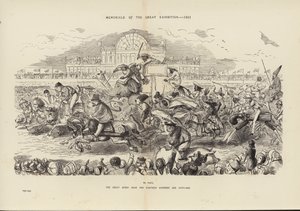 Minnesmerker fra den store utstillingen 1851, Det store derbyløpet for atten hundre og femti-en (gravering) av John (after) Leech