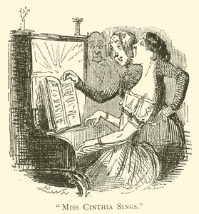 Miss Cinthia Sings (gravering) av John (after) Leech