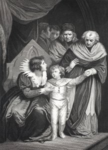 Elizabeth Woodville overgir sønnen sin (litho)