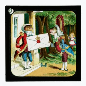 Alice i Eventyrland, fargede lanternelys (lanternelys) av John (after) Tenniel