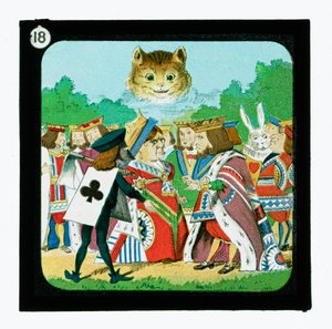 Alice i Eventyrland, fargede lanternelys (lanternelys) av John (after) Tenniel