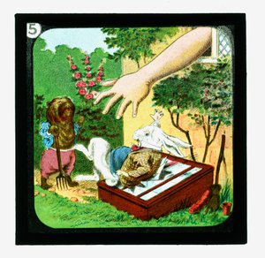 Alice i Eventyrland, fargede lanternelys (lanternelys) av John (after) Tenniel