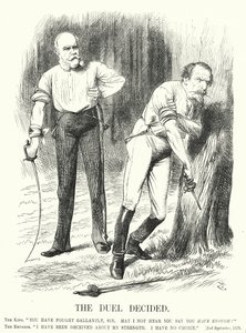 Punch tegneserie: The Duel Decided - Frankrikes nederlag i den fransk-prøyssiske krigen (gravering)