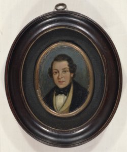 Miniatyr: Portrett av Abram Constable (1783-1862), bror til kunstneren (olje om bord) av John (attr. to) Constable