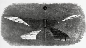 Enrico Forlanini helikopter (1848-1930), blekktegning, Italia