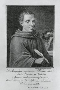 Portrett av Agnolo Firenzuola (1493-1543), italiensk forfatter og humanist, gravering av Giuseppe Benaglia (ca 1796-ca 1830) av Walter Charles Mills