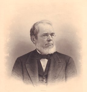 Portrett av den amerikanske gravøren Andrew Varick Stout (1835-1906), gravering av FE Jones fra ladies