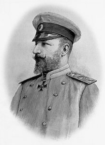 Portrett av Ferdinand I (1861-1948), tsar av Bulgaria, gravering av Walter Charles Mills