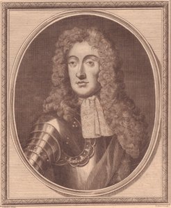 Portrett av James II av England (1633-1701), kobberstikk av John Goldar (1729-1795) fra maleri av G Kneller av Walter Charles Mills