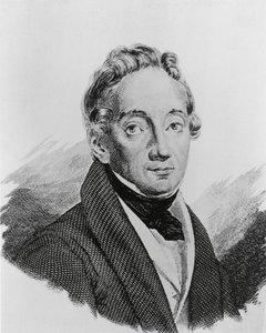 Portrett av Pietro Colletta (1775-1831), italiensk general og historiker, gravering av Walter Charles Mills