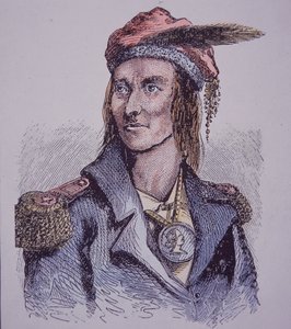 Tecumseh (farget gravering) av Walter Charles Mills