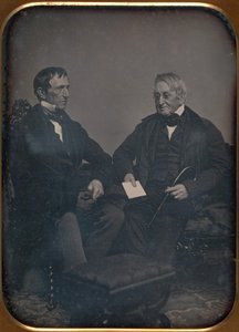 To eldre menn i samtale, ca. 1850.