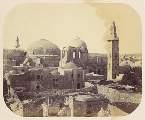 Den hellige gravs kuppel, Jerusalem, 1860-tallet.