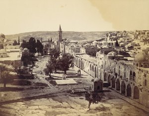Jerusalem, domstolen til moskeen i Omar, 1857.