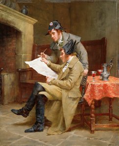 News of the Army, ca. 1900 (olje på panel)