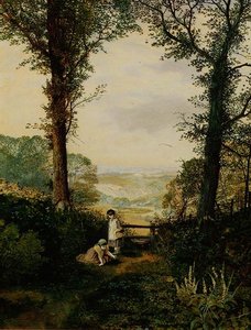 En Burnsall Valley, Wharfedale av John Atkinson Grimshaw