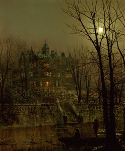 Knostrop Old Hall, Leeds av John Atkinson Grimshaw