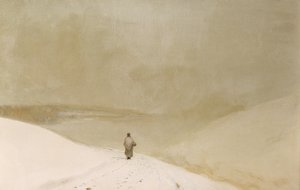 Snow and Mist (Caprice in Yellow Minor) (olje på lerret) av John Atkinson Grimshaw