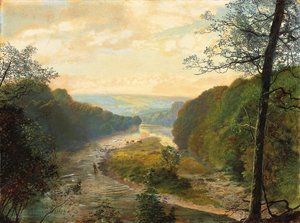 The Wharfe Valley, med Barden Tower Beyond, 1870-tallet av John Atkinson Grimshaw