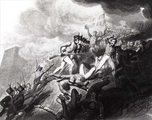 Stormingen av San Sebastian, 31. august 1813 (se 126363) av John Augustus after Atkinson