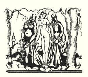 Illustrasjon for Don Juan av Lord Byron (litho) av John Austen