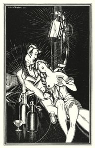 Illustrasjon for Don Juan av Lord Byron: Men Juan var ganske "A Broth of a Boy" (litho)