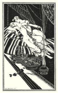 Illustrasjon for Don Juan av Lord Byron: Haidee og Juan var ikke gift, feilen var deres, ikke min (litho)