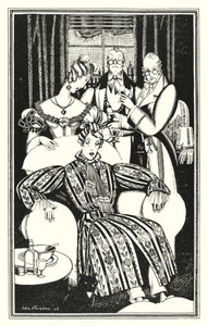 Illustrasjon for Don Juan av Lord Byron: Jeg vet ikke hvordan det var, men han ble syk (litho) av John Austen