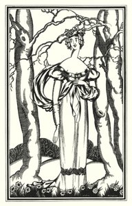Illustrasjon for Don Juan av Lord Byron: Lady Adeline, My Dian of the Ephesians (litho) av John Austen