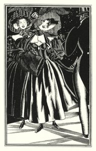 Illustrasjon for Don Juan av Lord Byron: Pedestrian Paphians, commodious but immoral (litho)