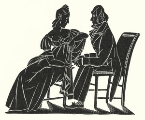 Illustrasjon for Madame Bovary av Gustave Flaubert (litho) av John Austen